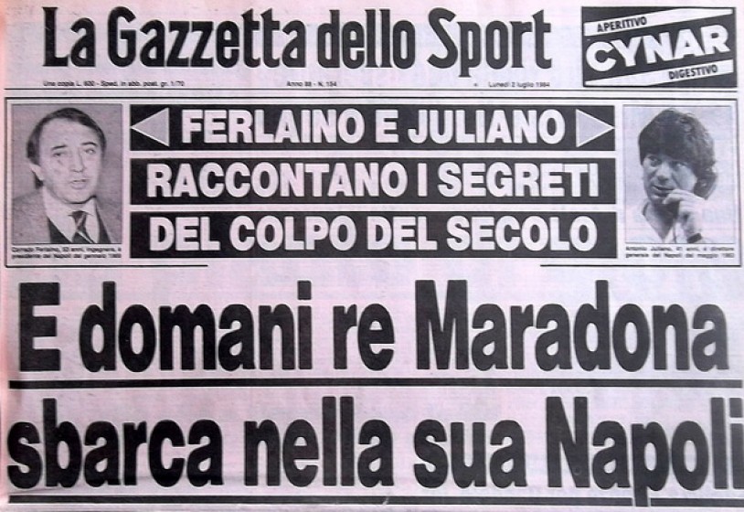 Il 30 Giugno 1984, la firma di Maradona al Napoli