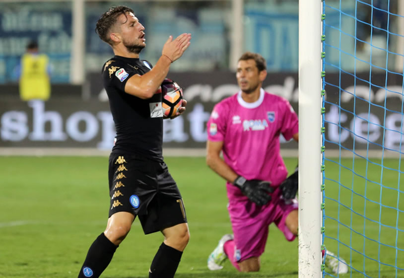 Pescara-Napoli 2-2: entra Mertens e d la sveglia